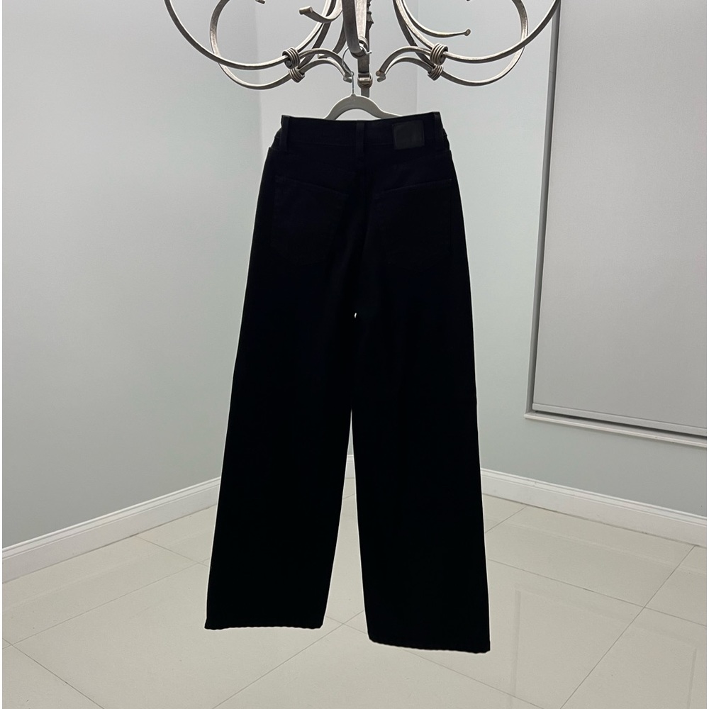Black jeans AG, high rise wide leg size 25 only one use